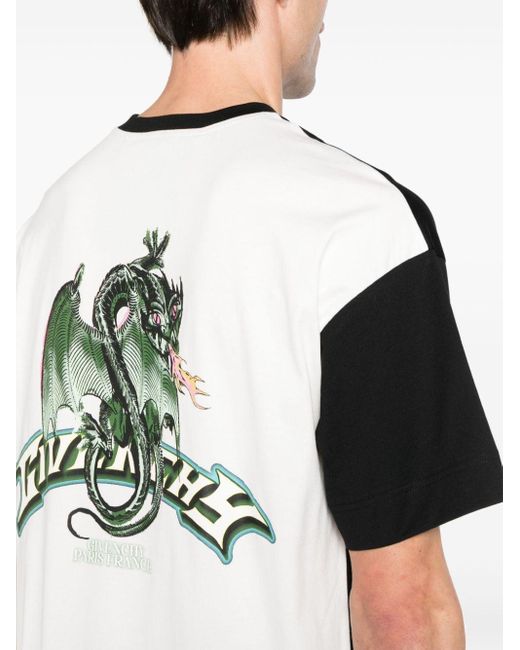 Givenchy Black Dragon-print Cotton T-shirt for men