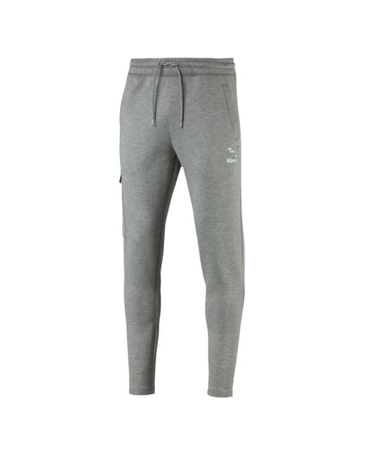 PUMA Gray Classics Pocket Track Pants for men