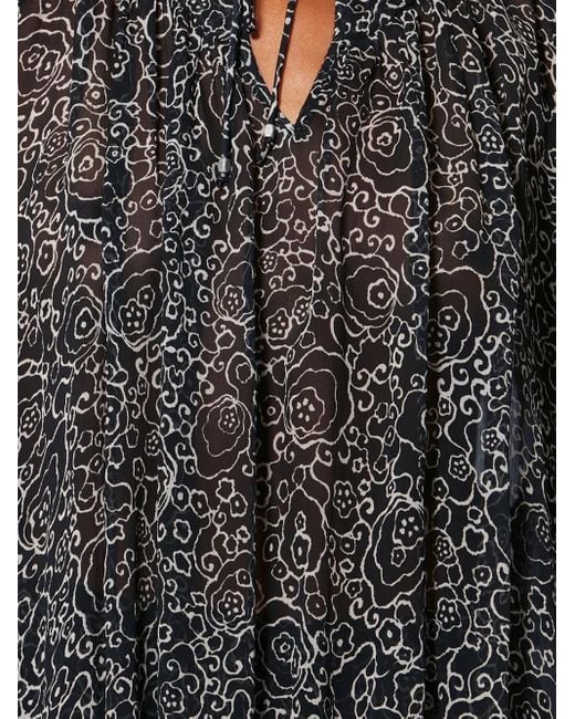 Isabel Marant Gray Neslya Printed Blouse