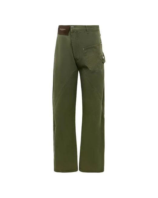 J.W. Anderson Green Pantalon À Empiècements