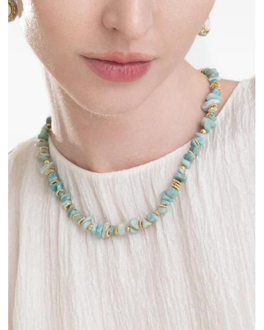 Gas Bijoux White Aloha Beaded Necklace