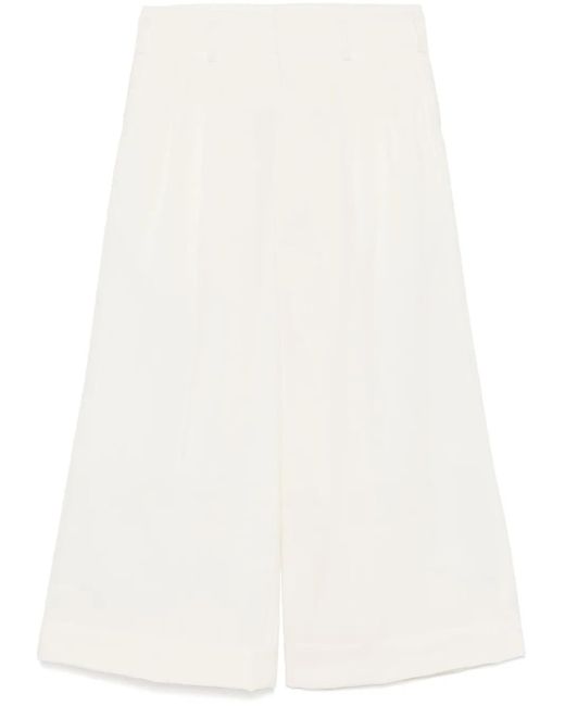 Comme des Garçons White Wool Trousers