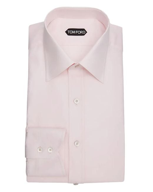 Camicia Con Bottoni Sui Polsini di Tom Ford in Pink da Uomo