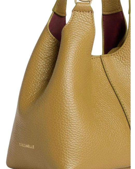 Coccinelle Natural Small C-Easy Press-Stud-Fastening Tote Bag