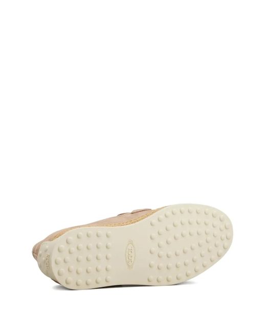 Tod's Natural Suede-Leather Loafers