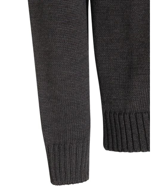 Maglione A Collo Alto Con Maniche Raglan di Zanone in Black da Uomo