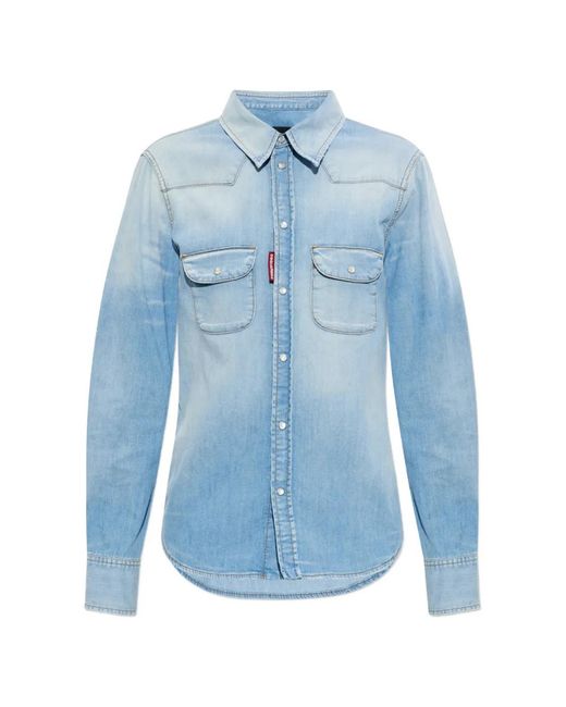 DSquared² Blue Denim Shirts