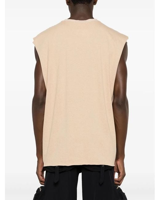 Amir Slama Natural Logo-Appliqué Tank Top for men