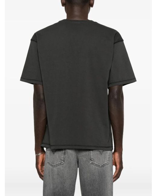DIESEL Black Graphic-Print T-Shirt for men