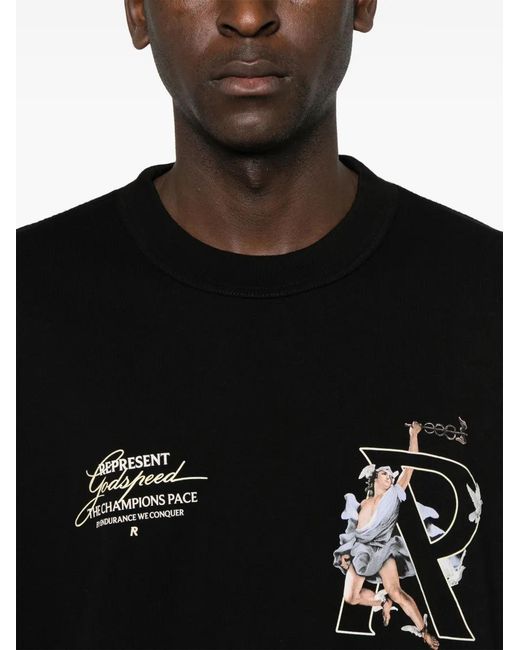 Represent Hermes T-Shirt in het Black voor heren
