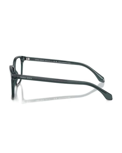Giorgio Armani Gray Square-Frame Glasses for men