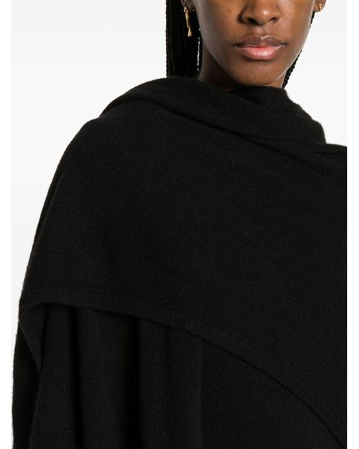 Detachable-shawl cashmere maxi dress di Totême  in Black