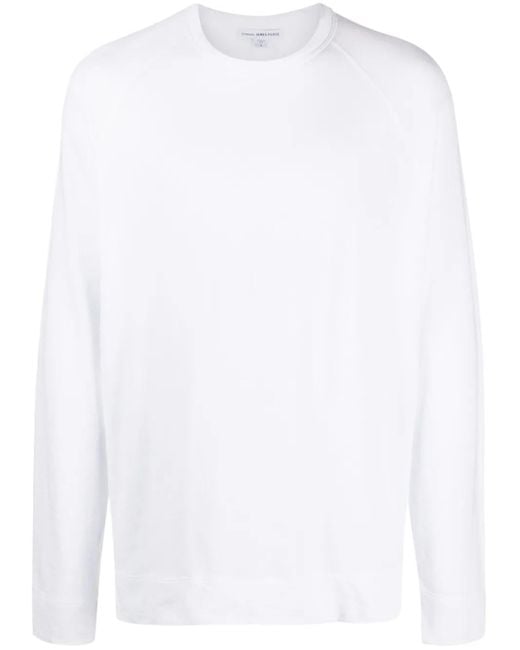 James Perse White Vintage-Fleece Sweatshirt for men