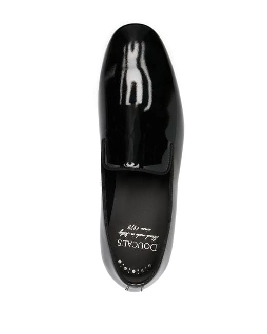 Doucal's Black Patent Leather Loafers for men