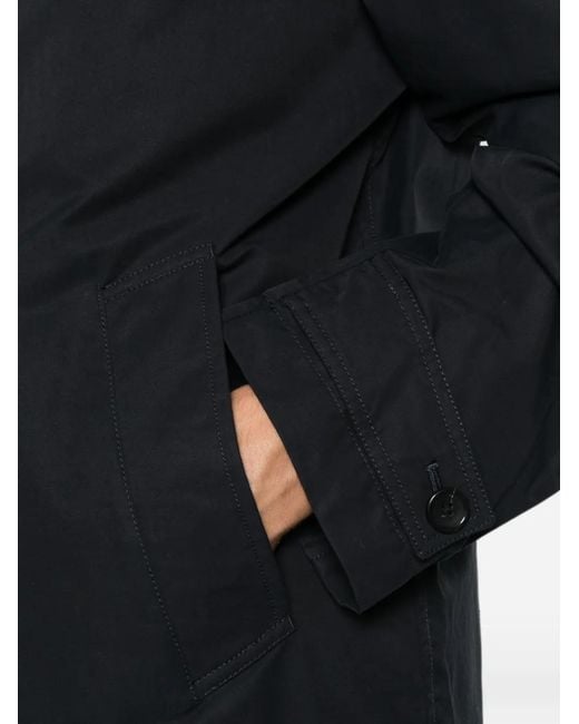 Paul Smith Black Manteau Imperméable À Boutonnière for men