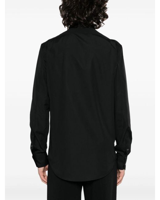 Camisa con bordado Seal Alexander McQueen de hombre de color Black