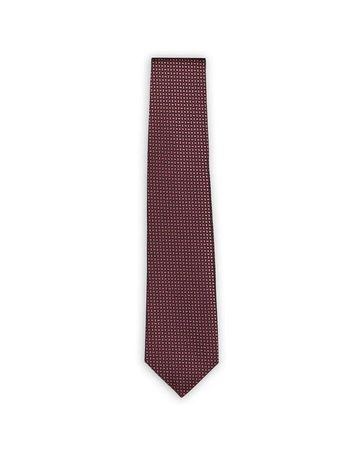 Isaia Purple Geometric-Pattern Silk Tie for men