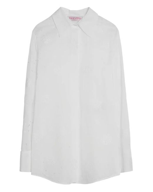 Valentino Garavani White Broderie Anglaise Shirt