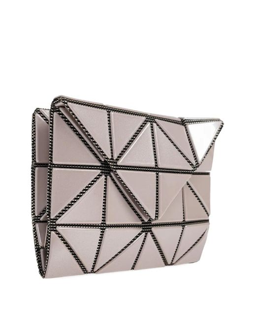 Issey Miyake Gray Geometric Panel Wallet