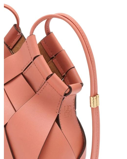 Ulla Johnson Black Charlotte Woven Leather Cross Body Bags