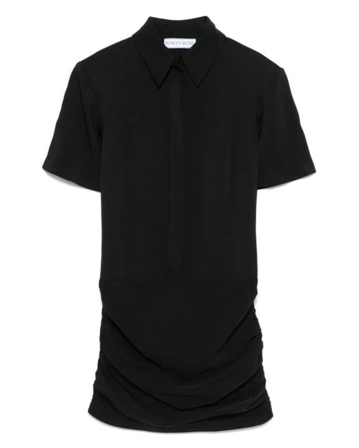 ROWEN ROSE ドレープ ミニドレス Black