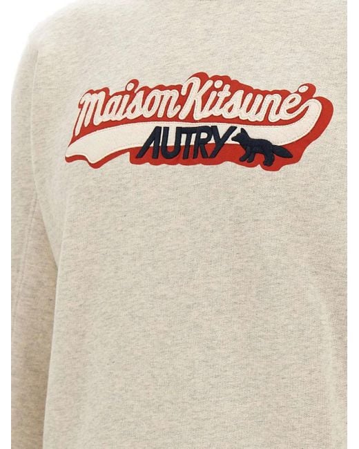 Sudadera con apliques de x Maison Kitsuné Autry de color Gray