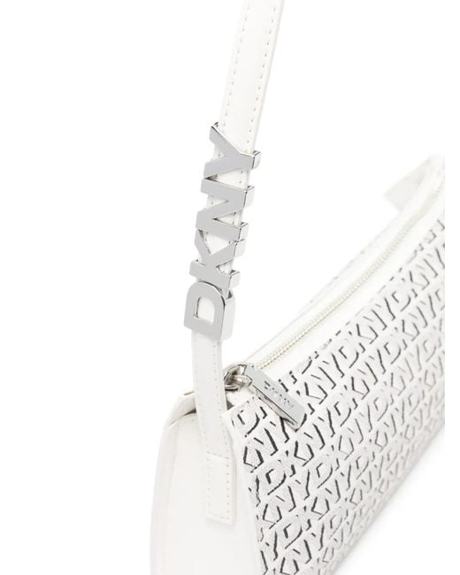 DKNY White Avril Tz Shoulder Bag