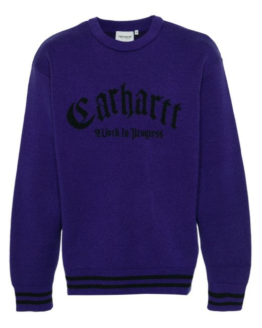Carhartt Blue Logo Nylon Sweater for men