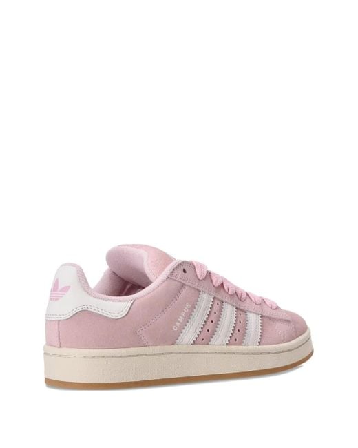 Adidas Pink Campus 00S Suede Three-Stripe Sneakers