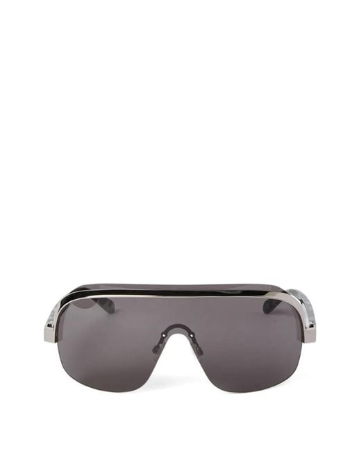 Palm Angels Gray King Rimless Geometric-Frame Sunglasses