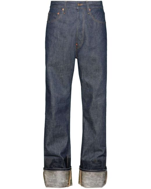 Jeans con risvolto di Maison Margiela in Blue da Uomo