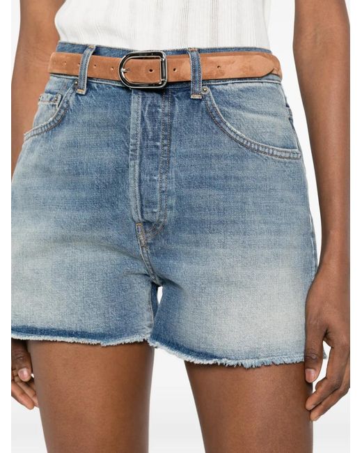 Dondup Gerafelde Shorts in het Blue