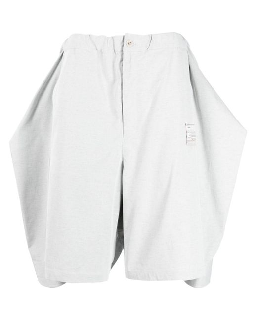 Maison Mihara Yasuhiro White Deconstructed Combo Cotton Shorts for men