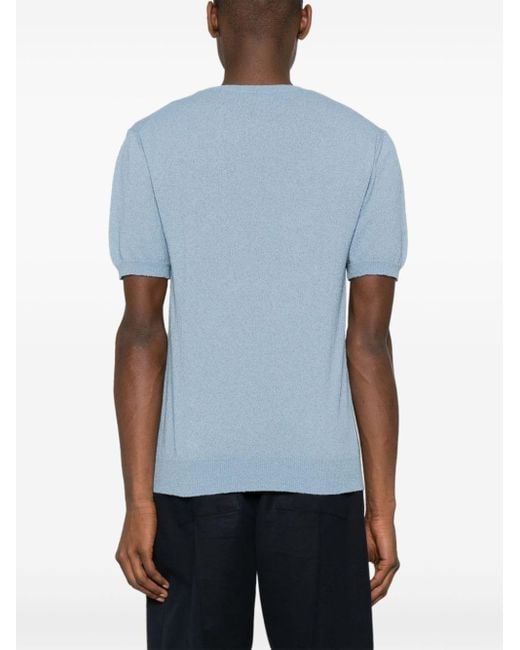 T-shirt à effet tissu éponge Drumohr pour homme en coloris Blue