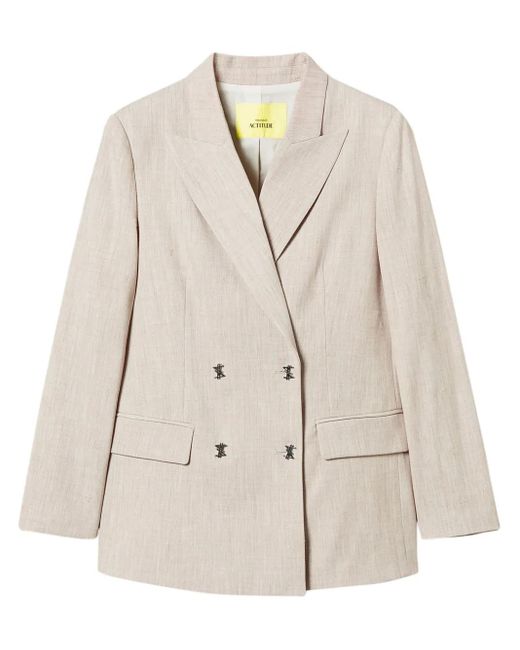 Twinset Natural Myfo Mélange-Effect Blazer