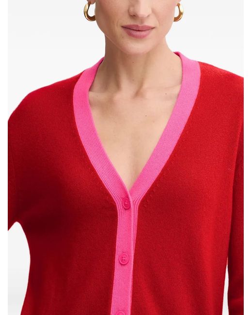 From Future Red V-Neck Button Cardigan