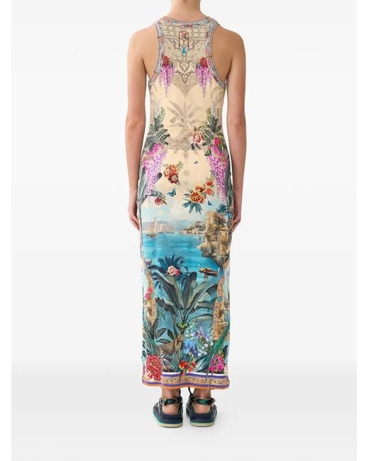 Camilla White Floral-Print Maxi Dress