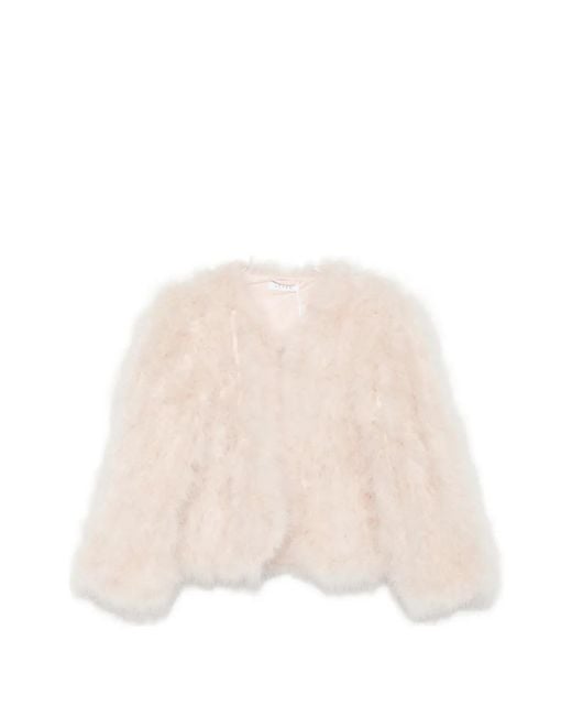 Liska Natural Marabou-Feather Jacket