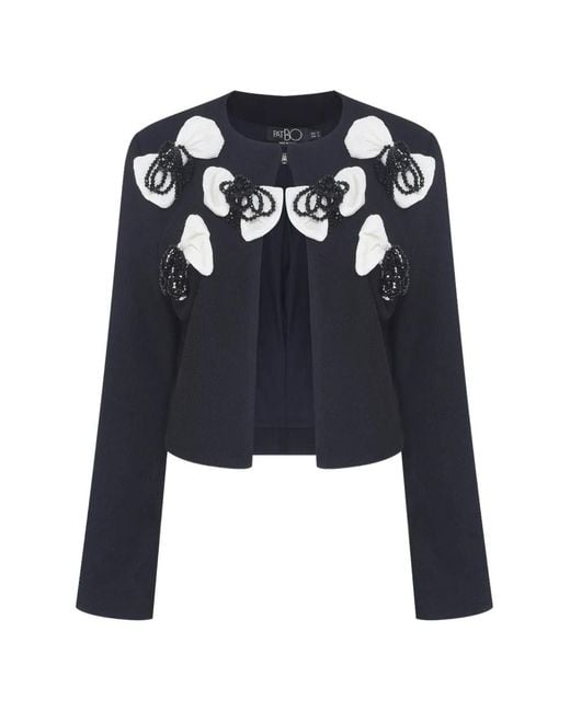 PATBO Blue Grace Beaded-Appliqué Jacket