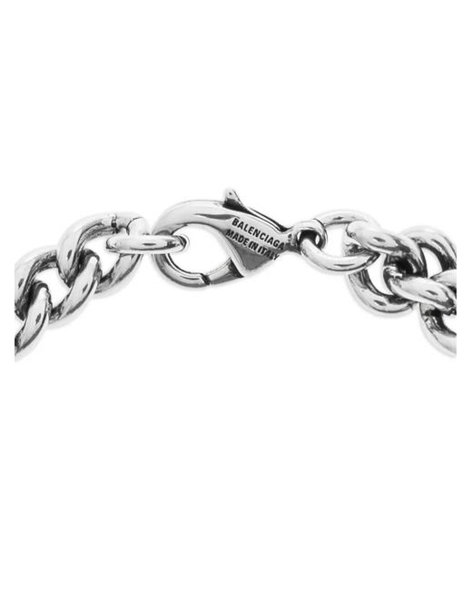 Balenciaga Metallic Bb Icon Unity Curb-Link Bracelet
