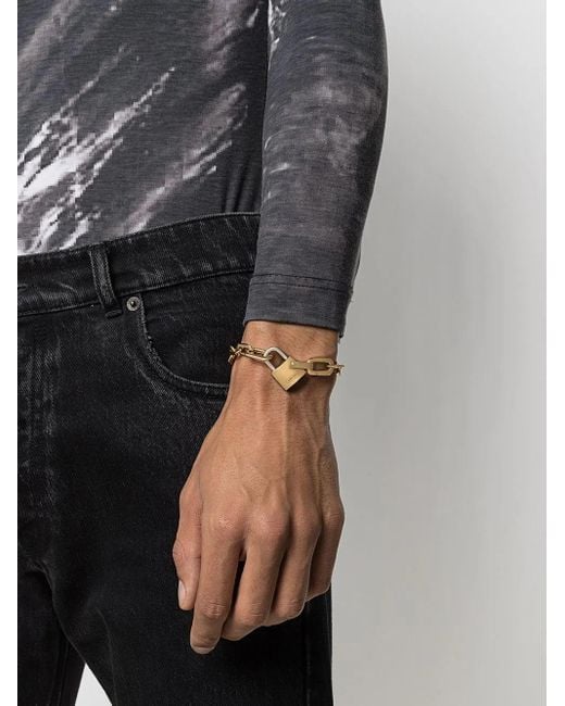 Ambush Metallic Small Padlock Chain Bracelet