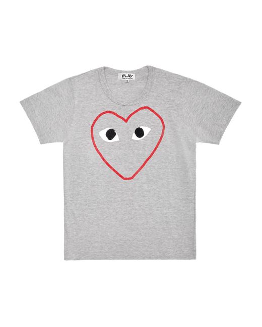 COMME DES GARÇONS PLAY T-Shirt mit Herz-Print in Gray für Herren