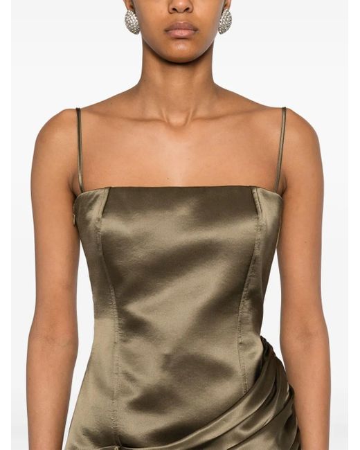 GIUSEPPE DI MORABITO Green Silk Maxi Dress