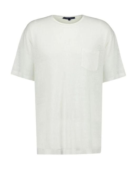 T-Shirt Carmo Girocollo Con Tasca di Frescobol Carioca in White da Uomo