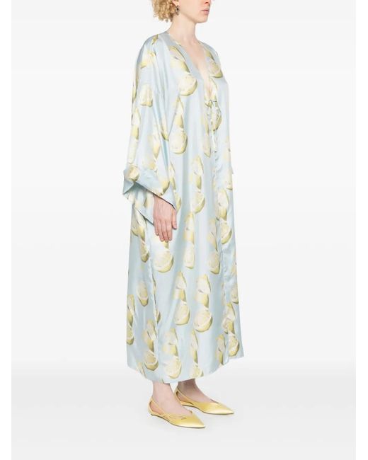Givenchy Blue Lemon-Print Kaftan