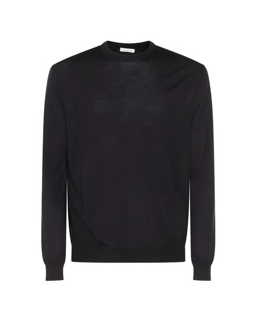 Malo Blue Crew-Neck Wool Sweater for men