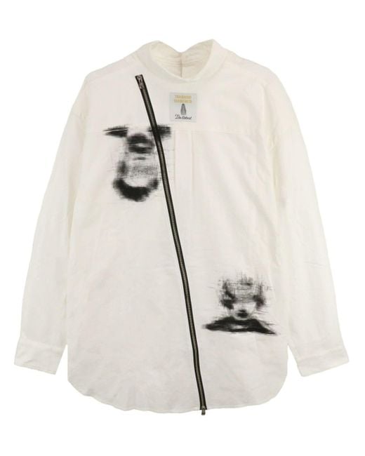 TAKAHIROMIYASHITA The Soloist White Reverse Graphic-print Shirt for men