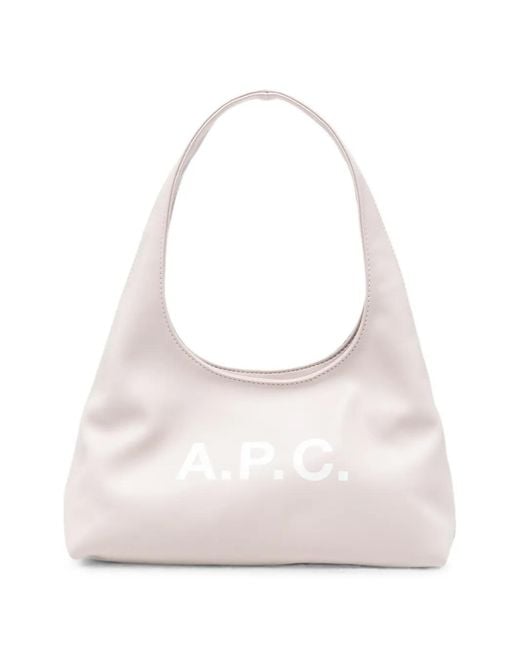 A.P.C. White Baby Ninon Tote Bag
