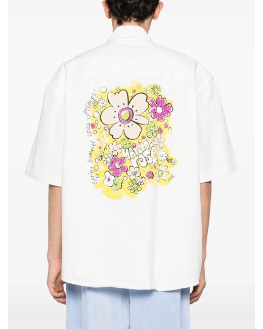 Martine Rose Katoenen Overhemd Met Logoprint in het White voor heren