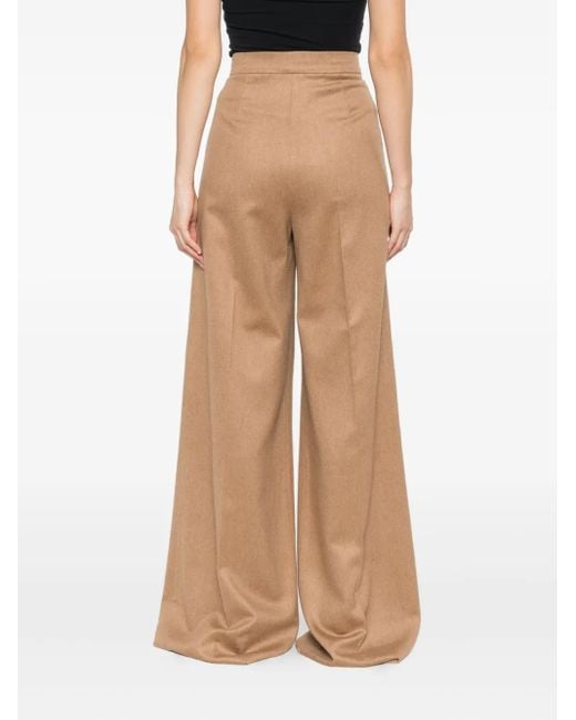 Max Mara Natural Ori Wide-Leg Trousers
